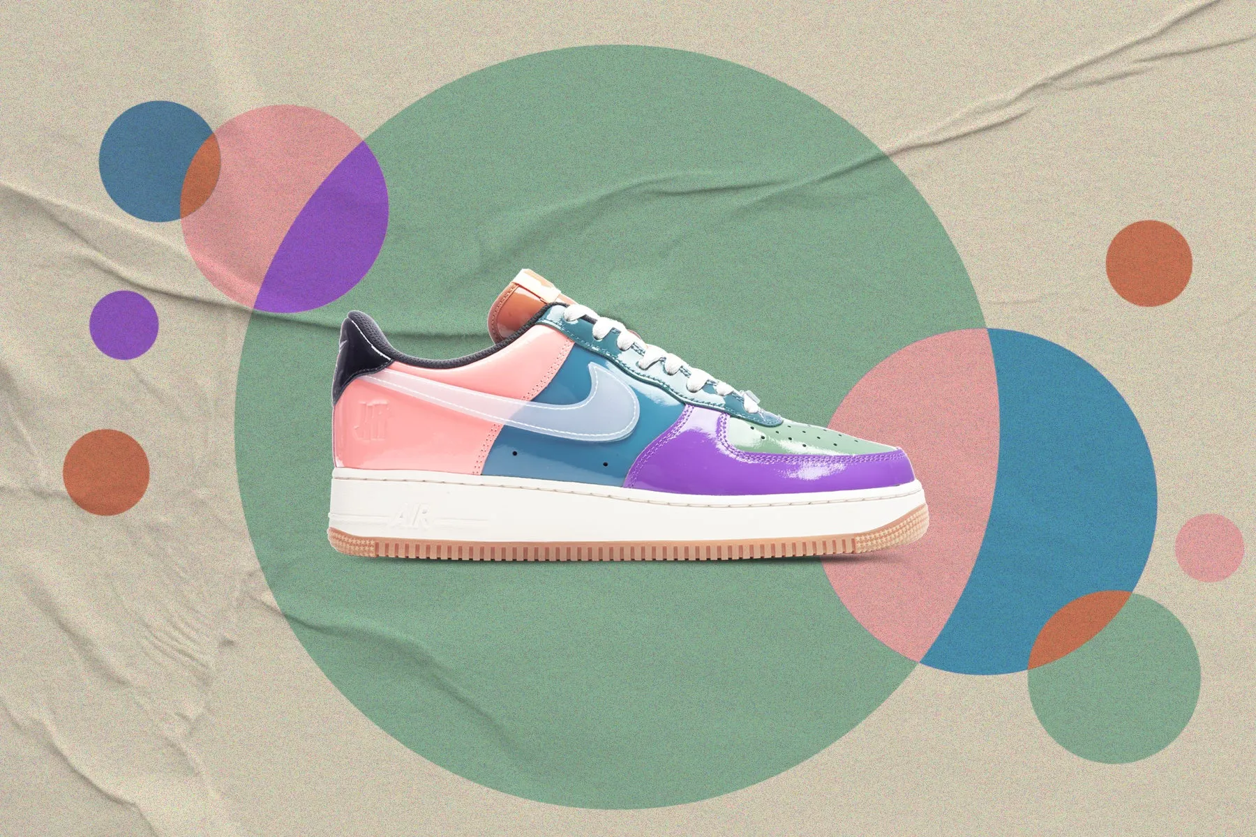 Nike x Undefeated Air Force 1 Low SP - Wild Berry/Celestine Blue/Multi Nike trainers with responsive foam