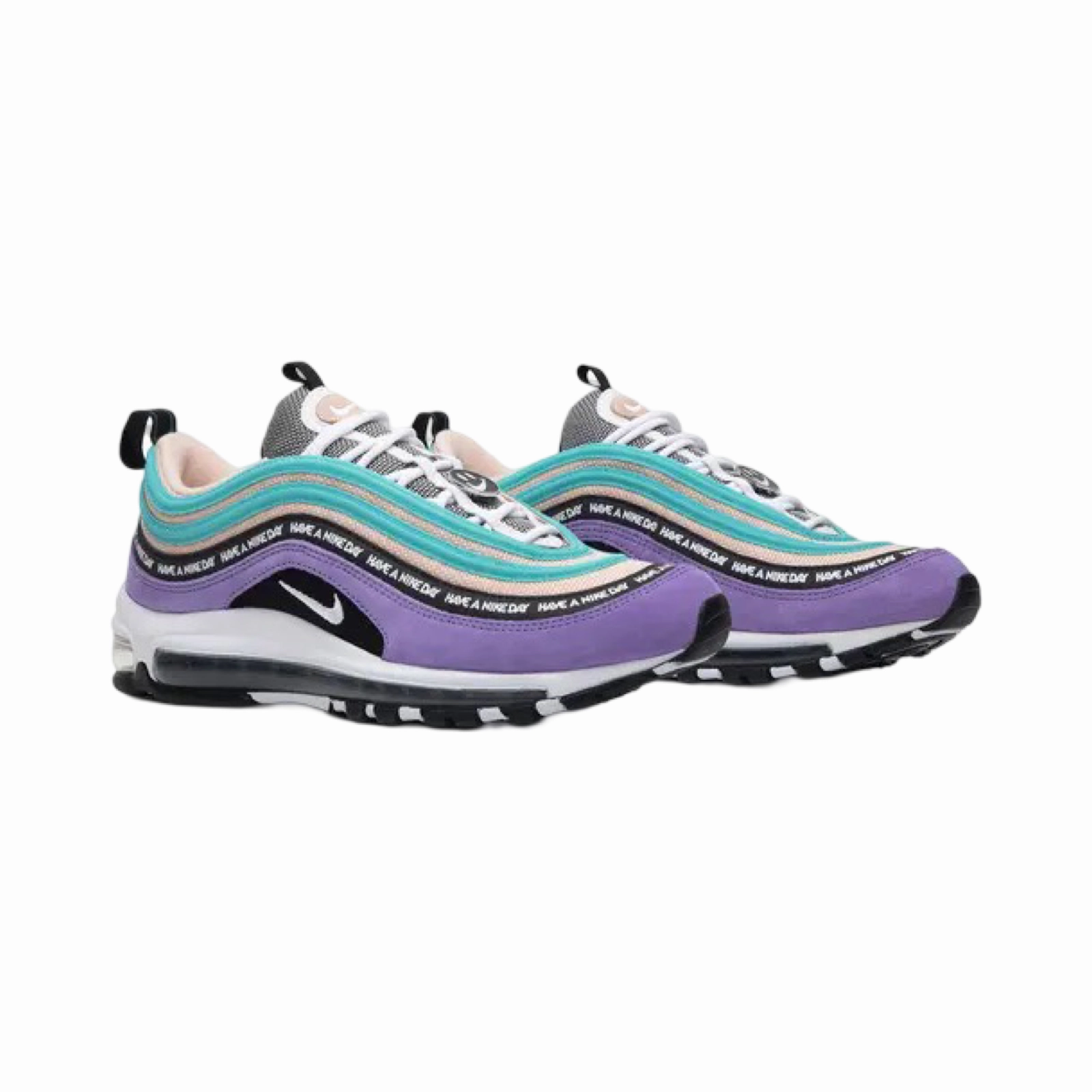 Nike Air Max 97 Have A Nike Day Black Clear Emerald White Pro Swing Golf Shoes