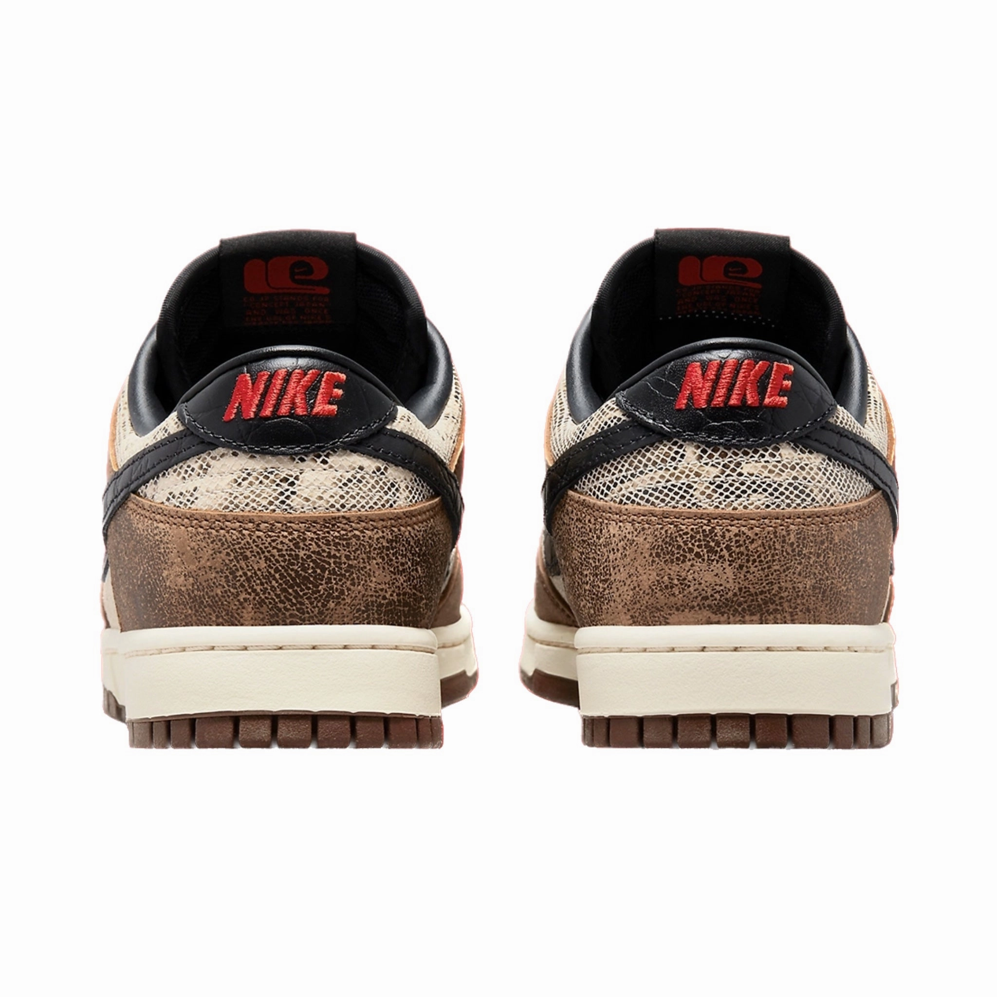 Nike Dunk Low Premium CO.JP Brown Snakeskin Natural Black Ale Brown Pecan Dark Driftwood University Iconic Sneakers