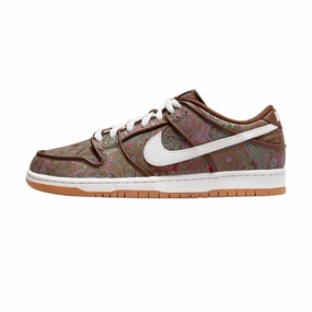 Nike Dunk Low Pro SB Paisley Brown Nike Dunk sneakers with classic silhouette