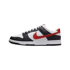 Nike Dunk Low Retro Red Swoosh Panda Black University Red White Nike Dunk sneakers with classic silhouette