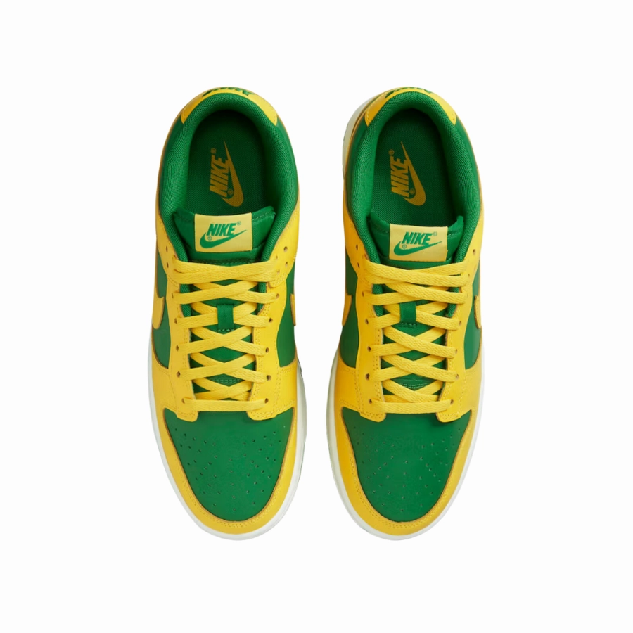 Nike Dunk Low Retro Reverse Brazil Apple Green Yellow Strike White Iconic Sneakers