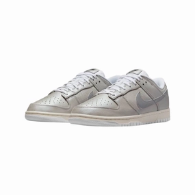 Nike Dunk Low SE Metallic Silver White Nike Dunk sneakers with classic silhouette