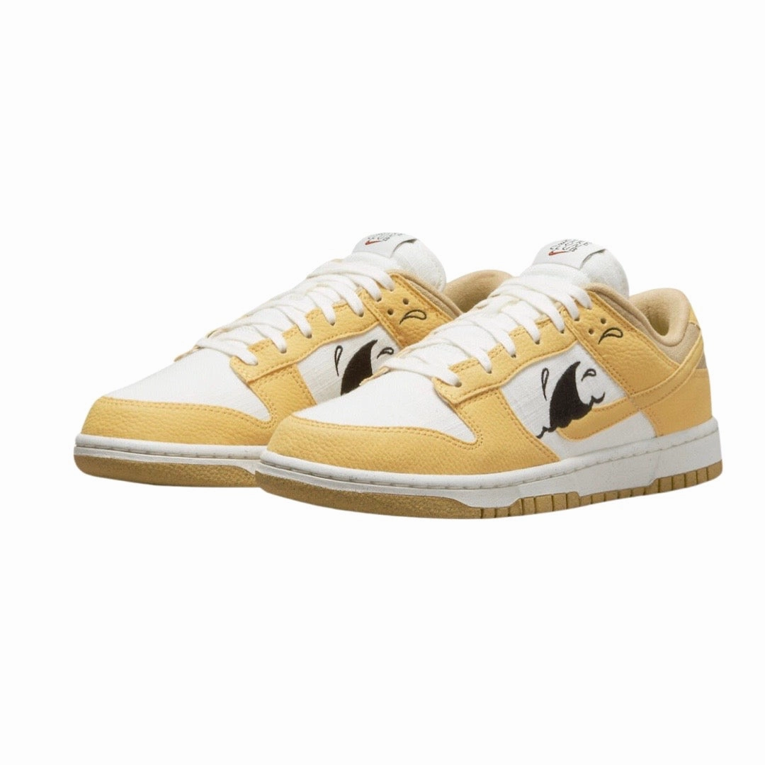 Nike Dunk Low Sun Club Wheat Grass Orange Nike Dunk sneakers with classic silhouette
