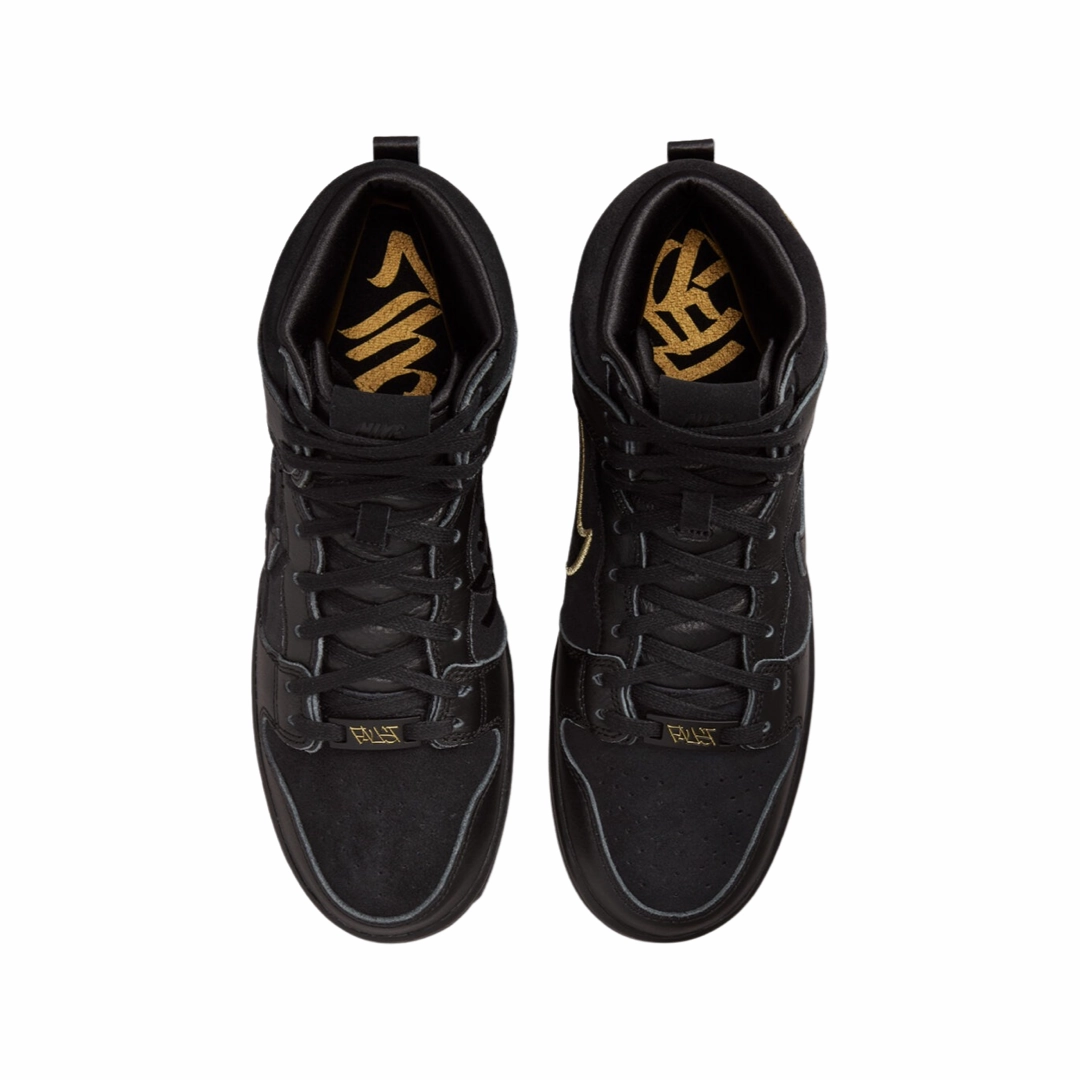 Nike SB Dunk Hi Black Metallic Gold Iconic Sneakers