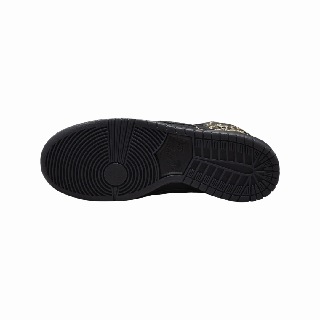Nike SB Dunk Hi Black Metallic Gold Iconic Sneakers