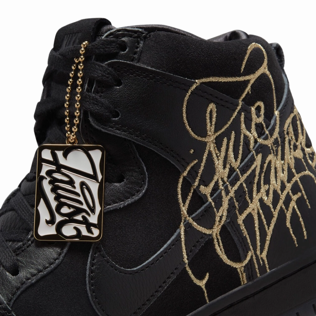 Nike SB Dunk Hi Black Metallic Gold Iconic Sneakers