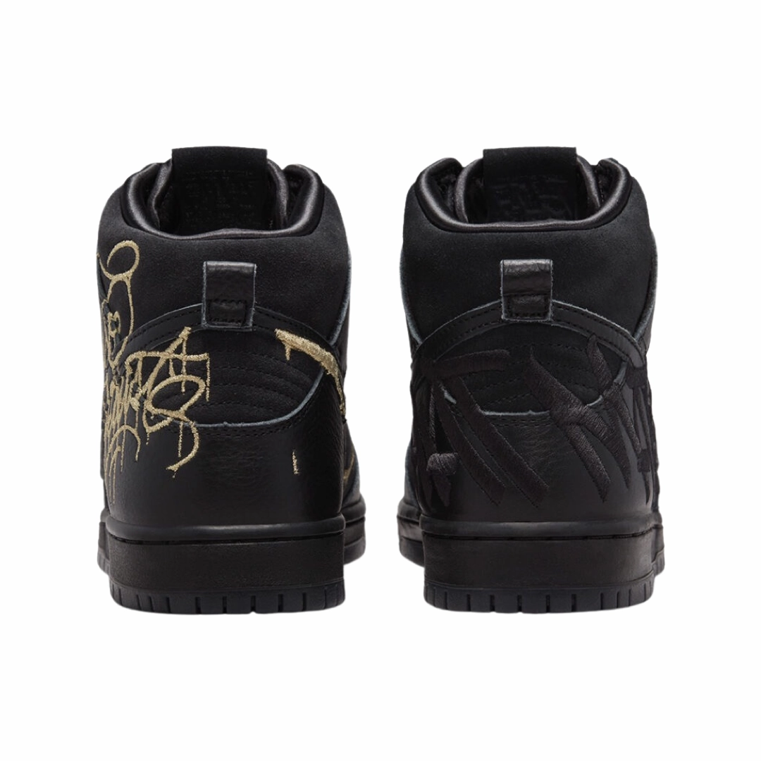 Nike SB Dunk Hi Black Metallic Gold Iconic Sneakers