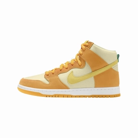 Nike SB Dunk Hi Fruit Pack Pineapple Yellow Nike Dunk sneakers with classic silhouette