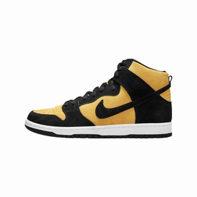 Nike SB Dunk Hi Goldenrod Varsity Maize Nike Dunk sneakers with classic silhouette