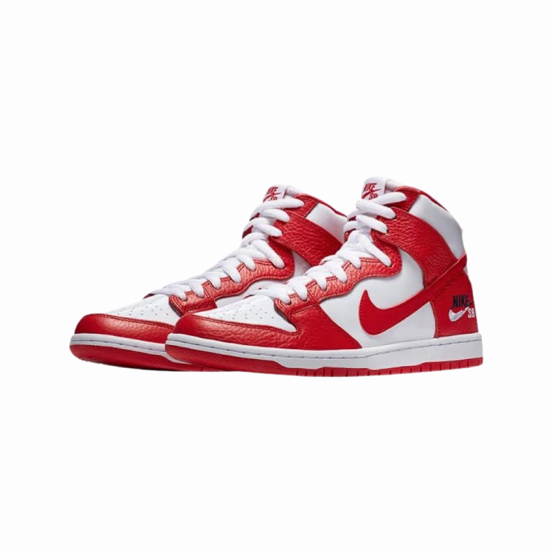 Nike SB Dunk High Future Court Red White Iconic Sneakers