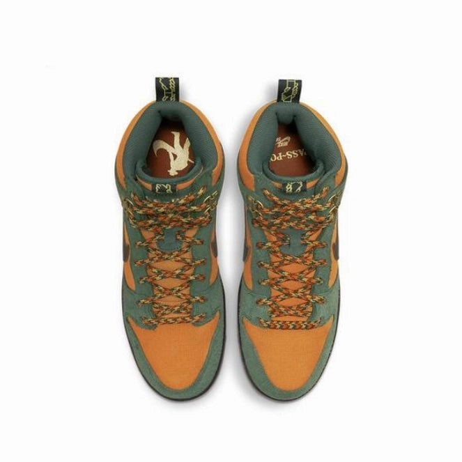 Nike SB Dunk High Pass~Port Work Boots Passport Army Green/Brown/Black Iconic Sneakers