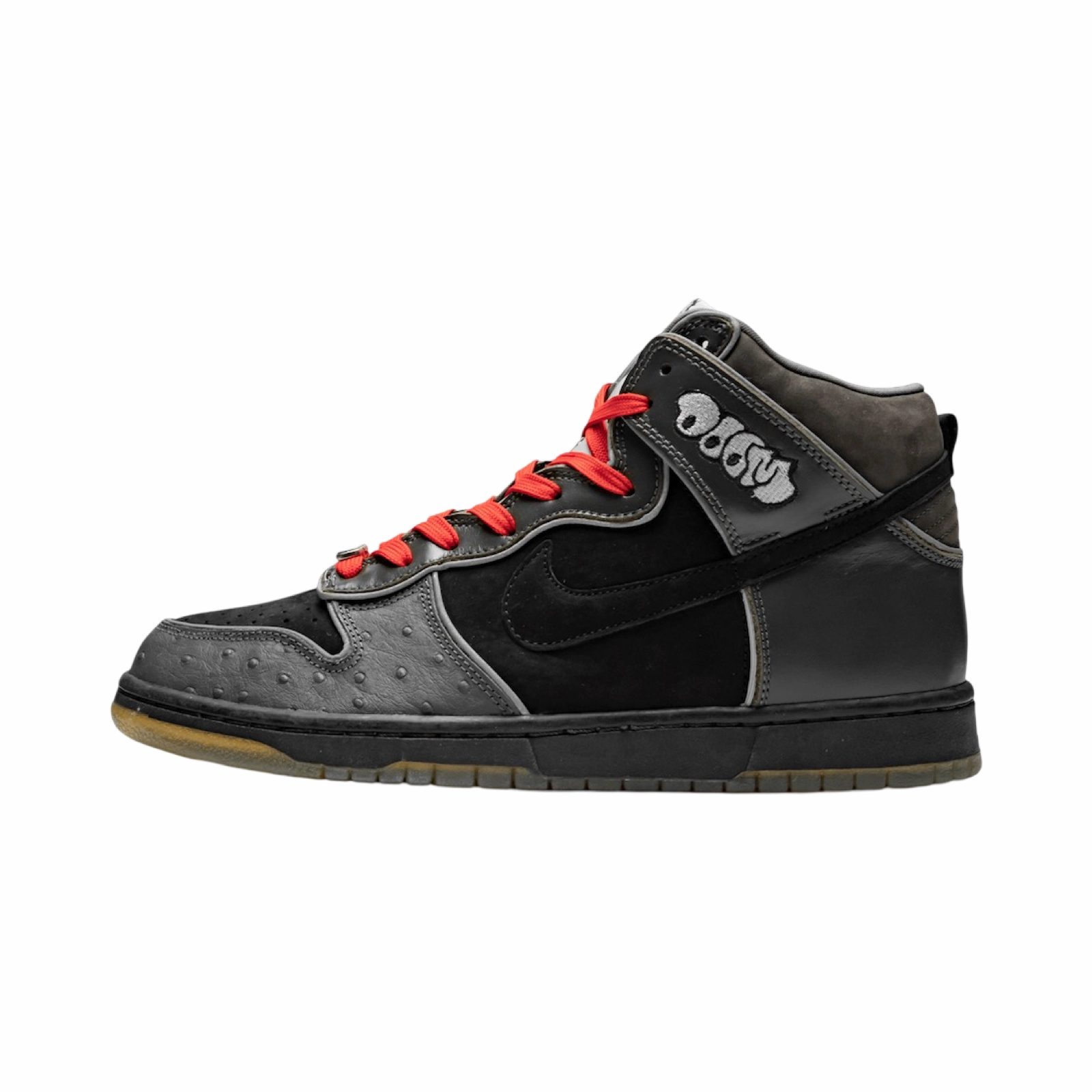 Nike SB Dunk High Premium MF Doom Black Black Midnight Fog Nike Dunk sneakers with classic silhouette