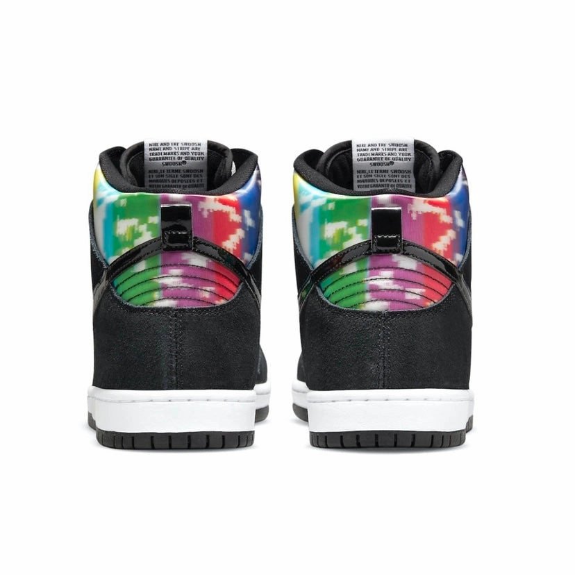 Nike SB Dunk High Pro TV Signal Black White Multi Panda Iconic Sneakers