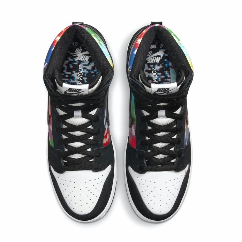 Nike SB Dunk High Pro TV Signal Black White Multi Panda Iconic Sneakers