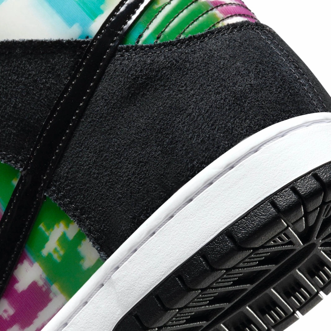 Nike SB Dunk High Pro TV Signal Black White Multi Panda Iconic Sneakers