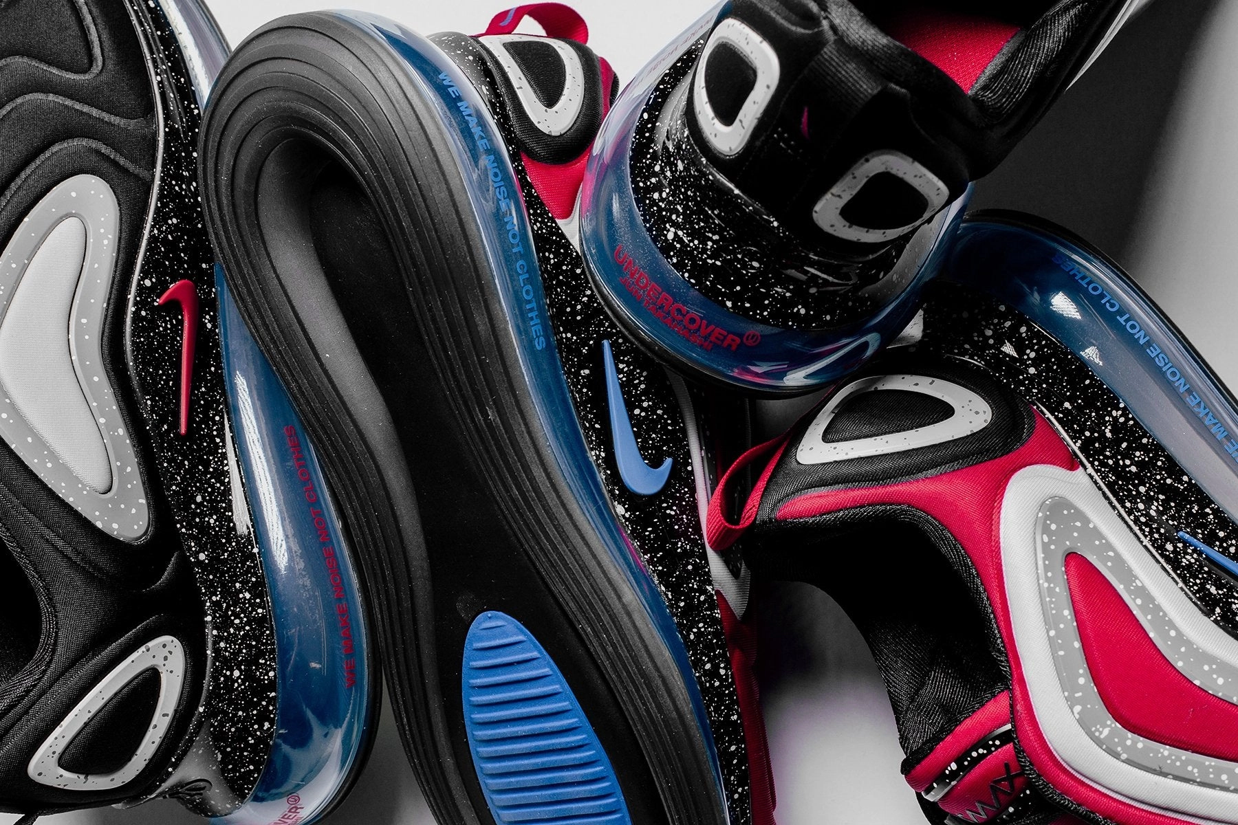 Nike x Undercover Air Max 720 - Black/University Red Nike Cushioned Mesh Sneakers