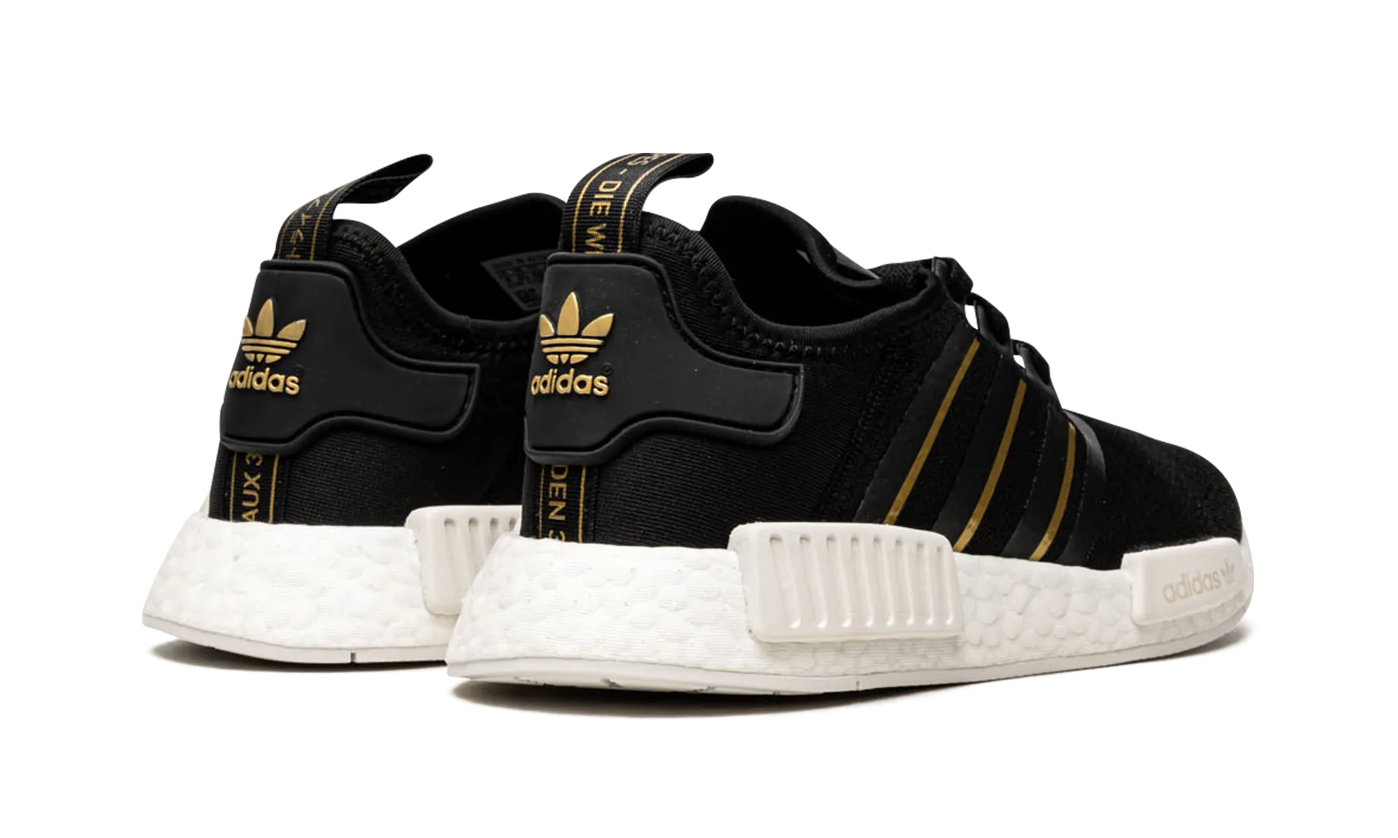 NMD R1 W "Black / Gold" adidas stylish womens sneakers