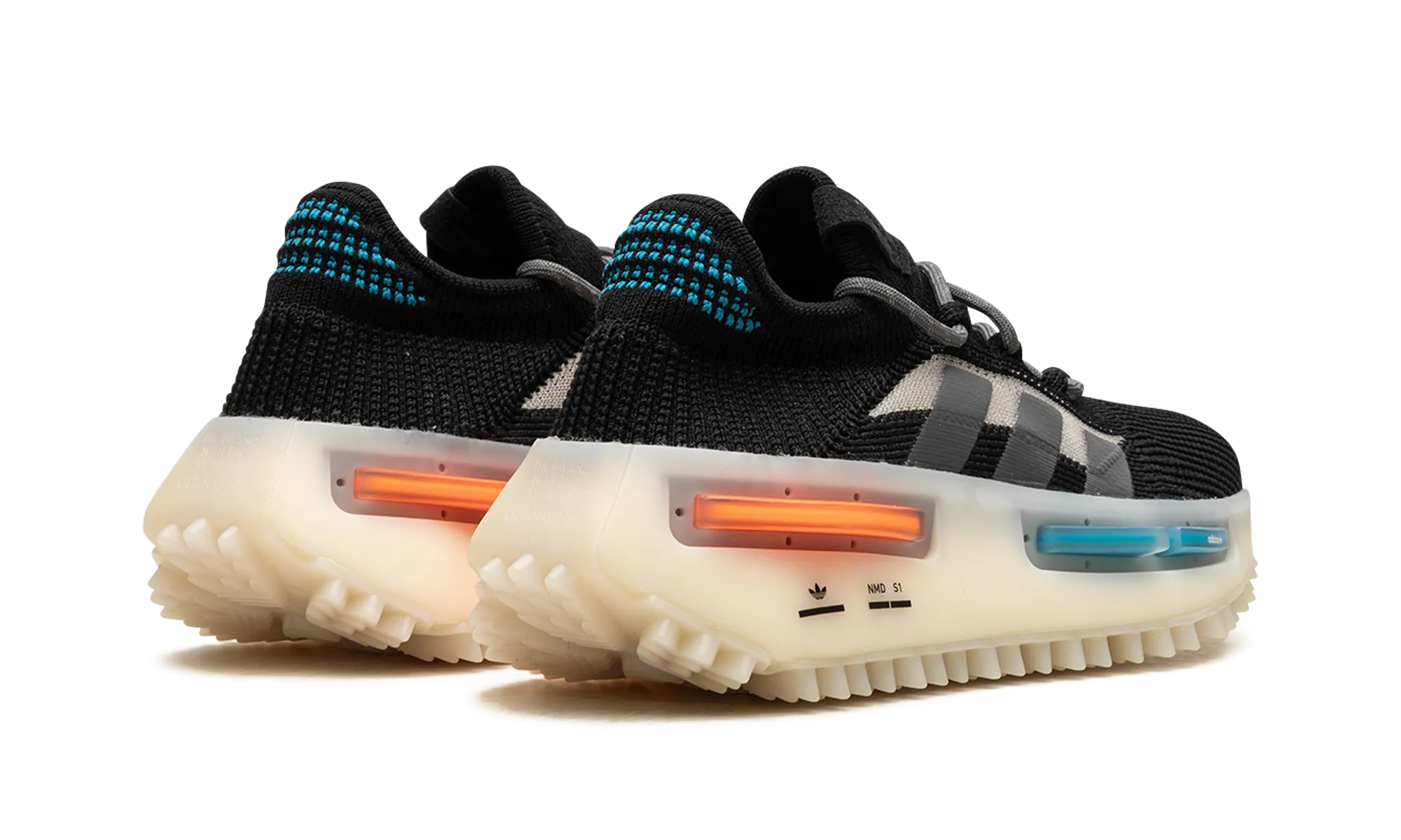 NMD S1 "Core Black / Blue / Orange" adidas mesh sneakers for men