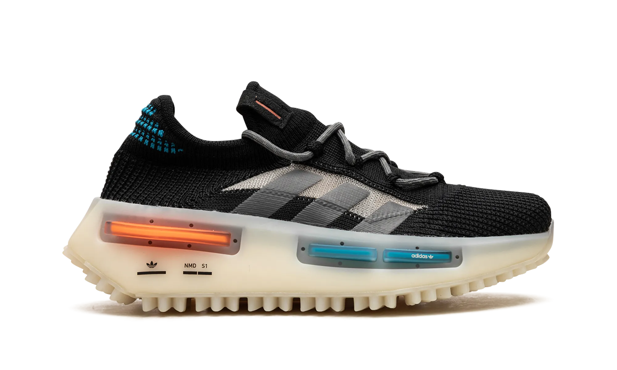 NMD S1 "Core Black / Blue / Orange" adidas mesh sneakers for men