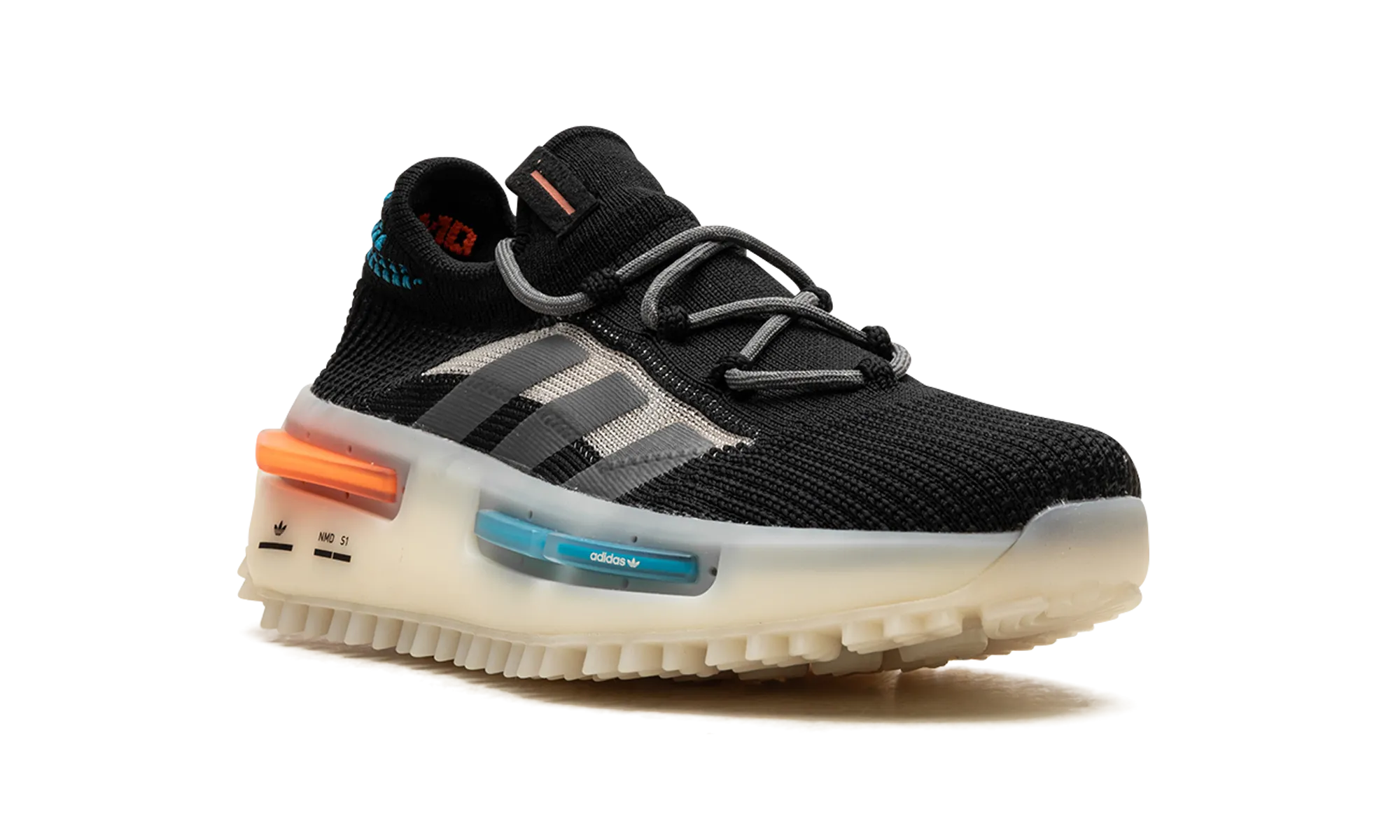 NMD S1 "Core Black / Blue / Orange" adidas mesh sneakers for men