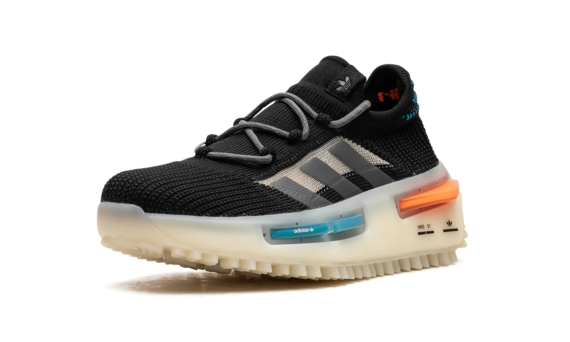NMD S1 "Core Black / Blue / Orange" adidas mesh sneakers for men