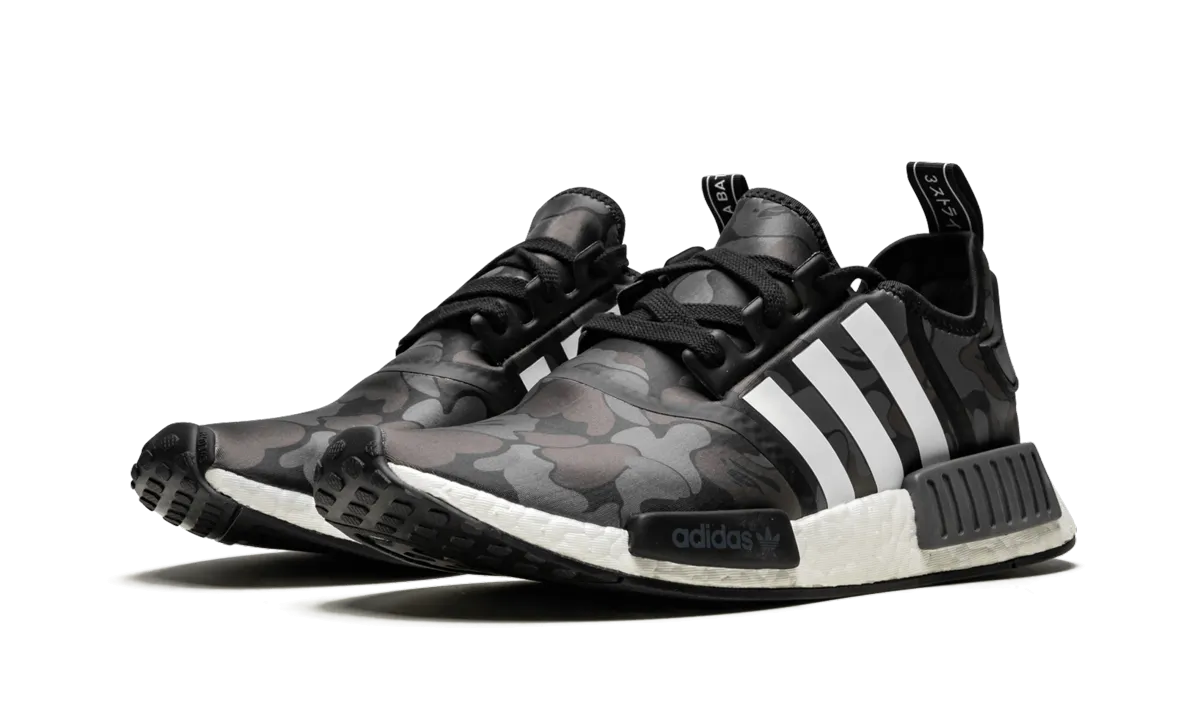 NMD_R1 "Bape - Black Camo" adidas low-top mens trainers