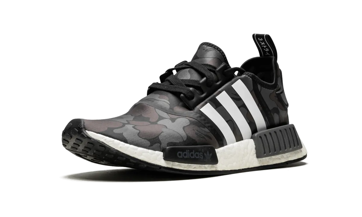 NMD_R1 "Bape - Black Camo" adidas low-top mens trainers