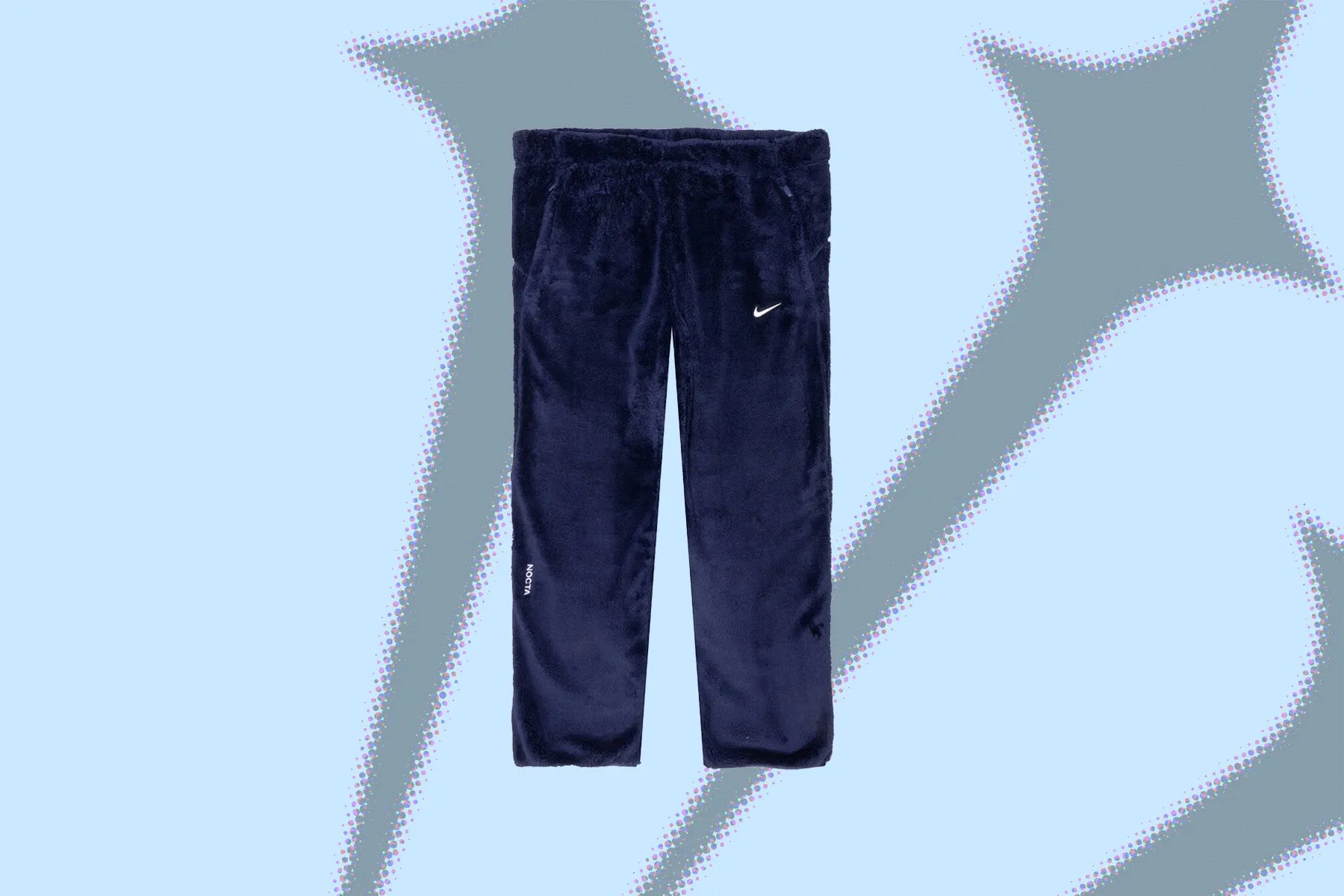 NRG Nocta Velour Pant Womens - Midnight Navy/Wolf Grey Nike Bold Logo Sneakers