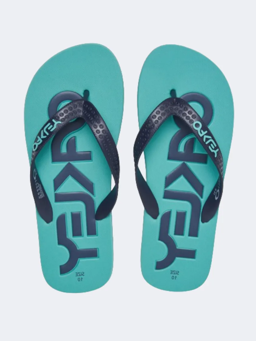 Oakley College Men Lifestyle Slippers Teal Blue Mens Casual Everyday Sneakers
