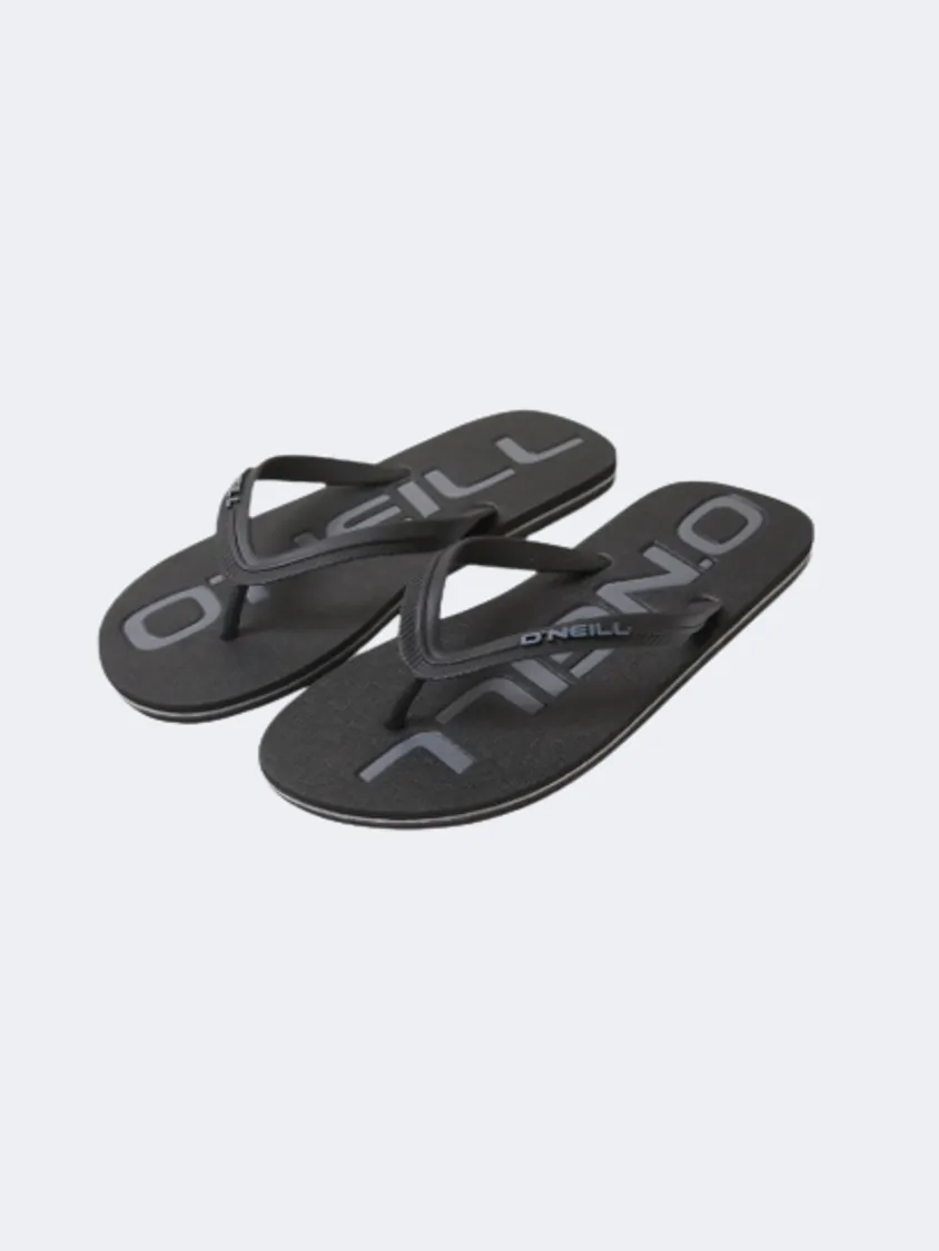 O&#39;Neill Profile Logo Men Beach Slippers Black Out Mens Casual Everyday Sneakers