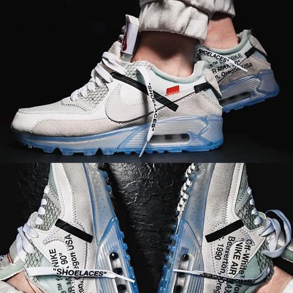 Off-White x Nike Air Max 90 White Nike Air Max cushioned sneakers