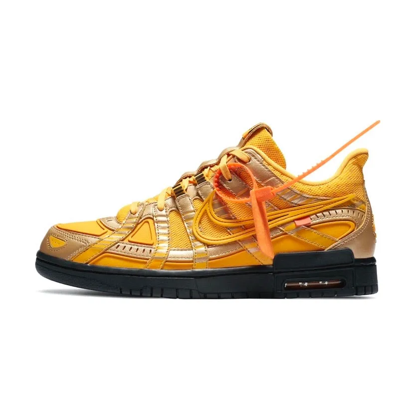 Off-White x Nike Air Rubber Dunk University Gold Iconic Sneakers