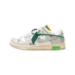Off-White x Nike Dunk Low "Lot 42 of 50" Sail Neutral Grey Light Bone Nike Dunk sneakers with classic silhouette