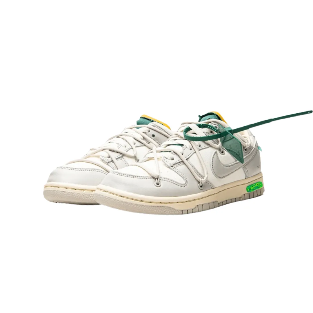 Off-White x Nike Dunk Low "Lot 42 of 50" Sail Neutral Grey Light Bone Iconic Sneakers