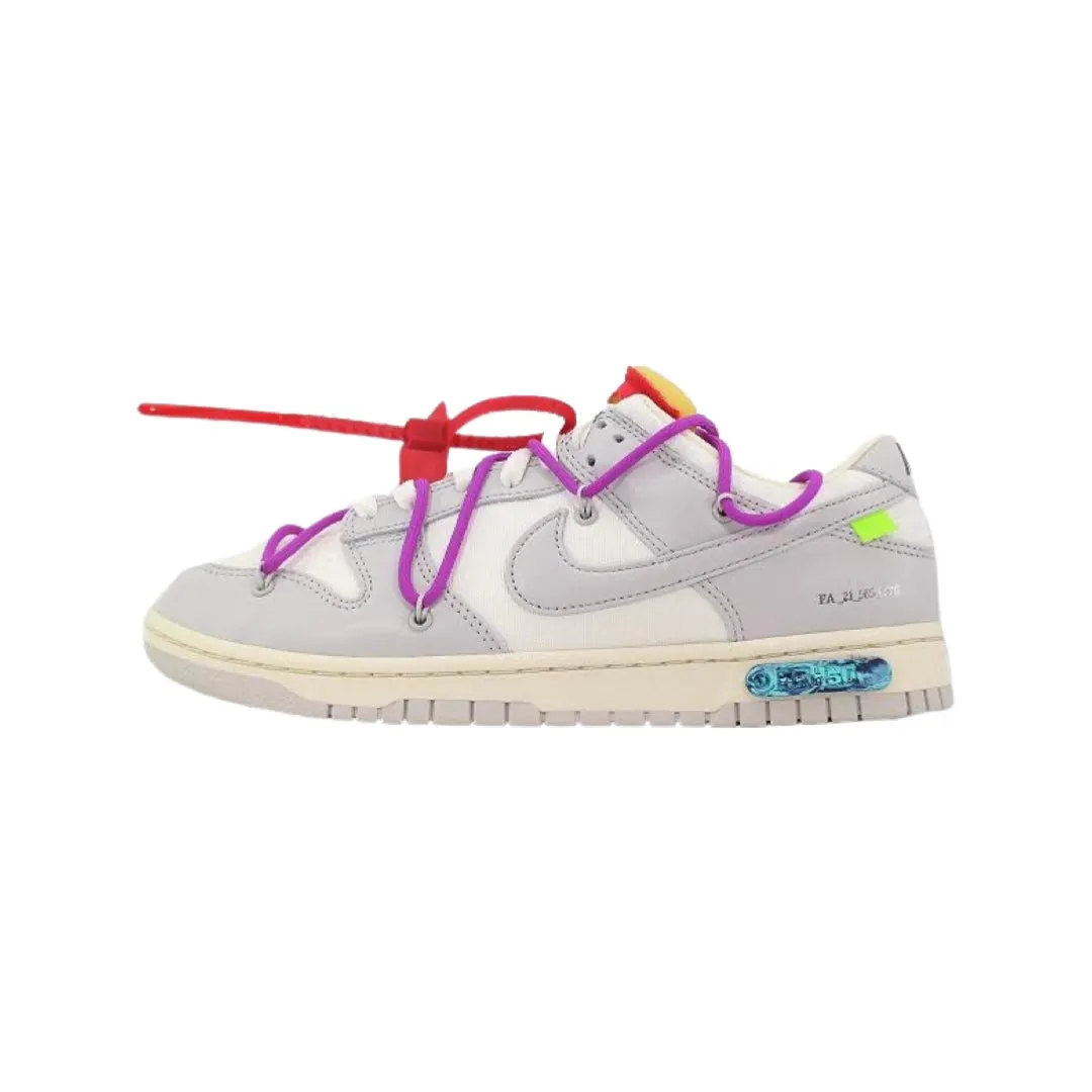 Off-White x Nike Dunk Low "Lot 45 of 50" Sail Neutral Grey Light Bone Nike Dunk sneakers with classic silhouette