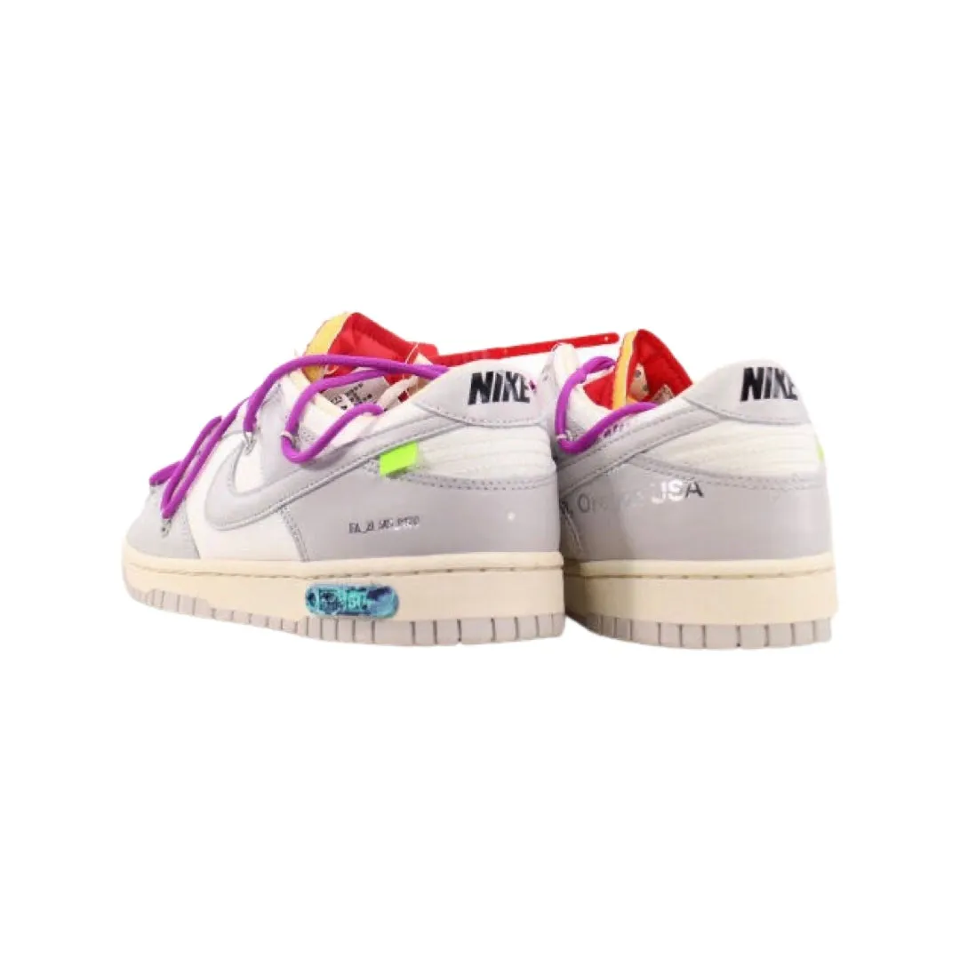 Off-White x Nike Dunk Low "Lot 45 of 50" Sail Neutral Grey Light Bone Iconic Sneakers