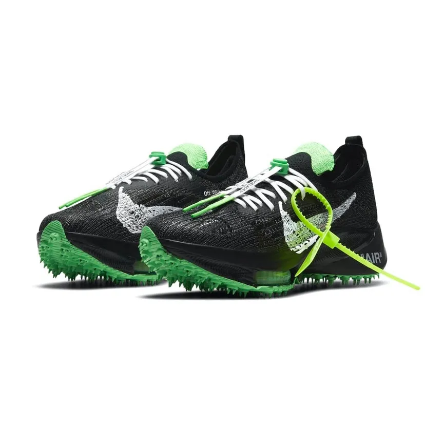 OFF WHITE ZOOM TEMPO NEXT % BLACK GREEN Iconic Sneakers