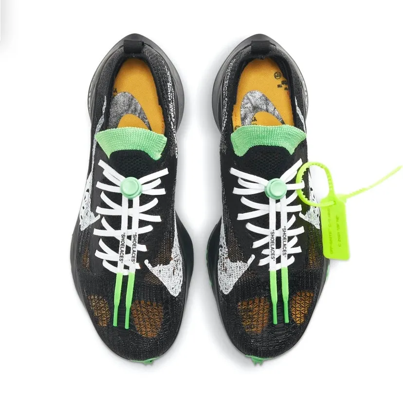OFF WHITE ZOOM TEMPO NEXT % BLACK GREEN Iconic Sneakers