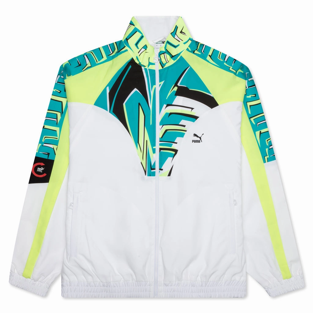 OG Disc Track Jacket - White Puma trainers with bold stripe logo