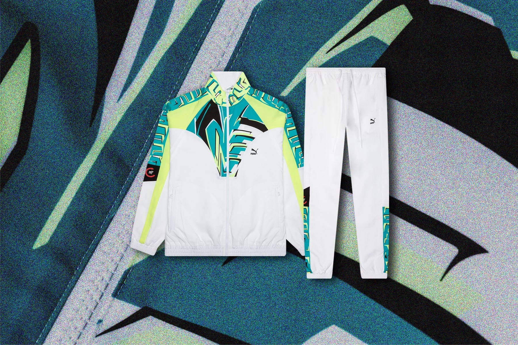 OG Disc Track Jacket - White Puma Stripe Logo Trainers
