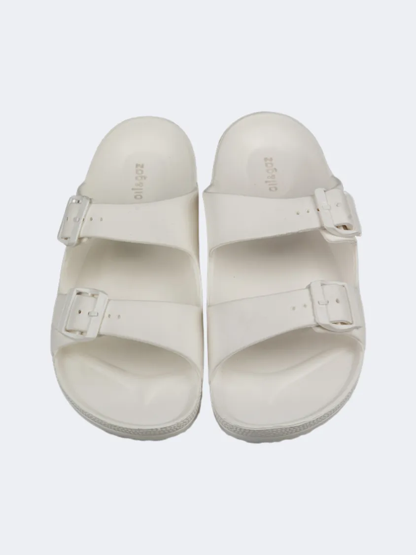 Oil And Gaz Chic Beach Men Stripe Slide White Mens Urban Style Comfort Shoes