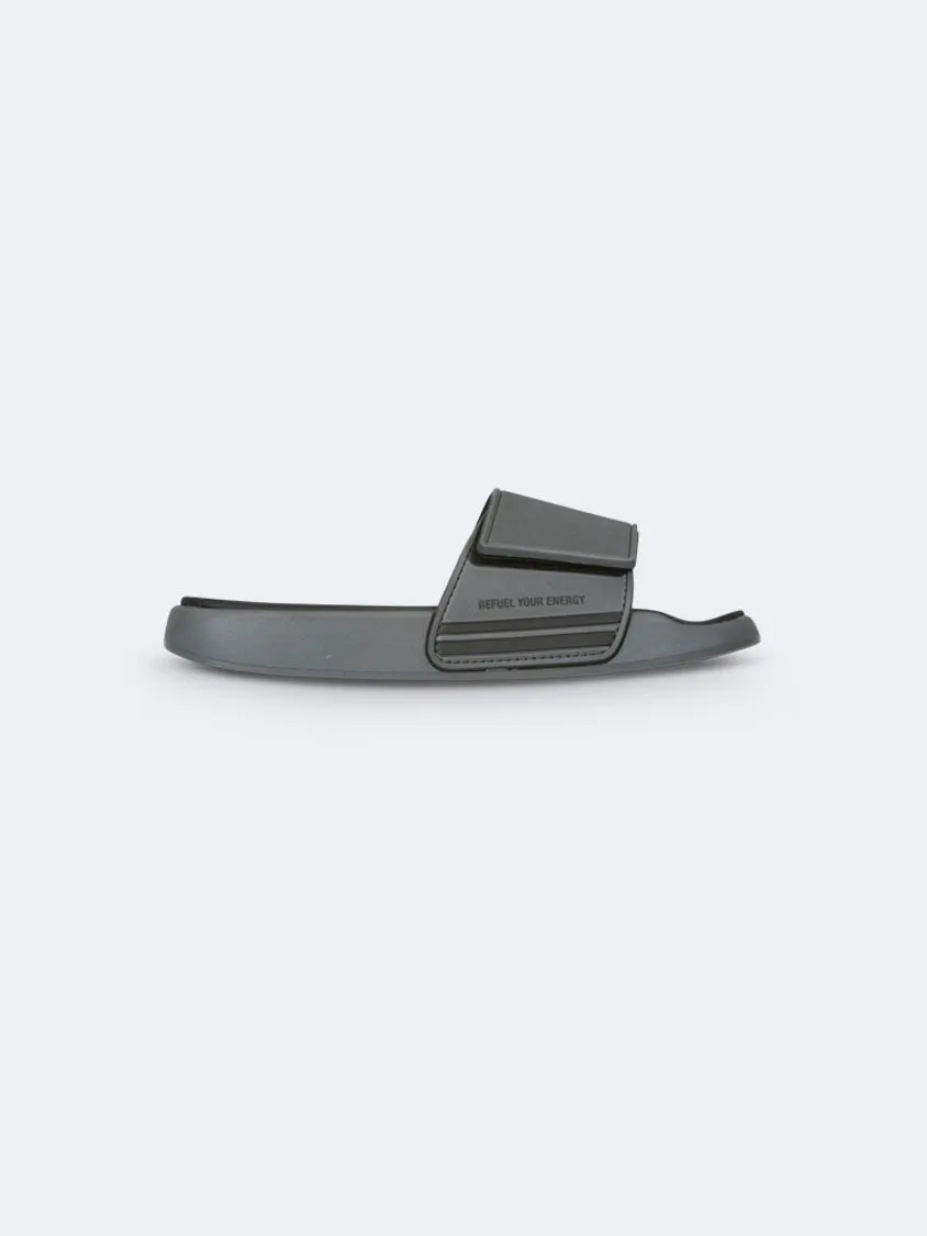 Oil And Gaz Comfy Men Beach Slide Black/Grey Essential mens casual shoes for comfort