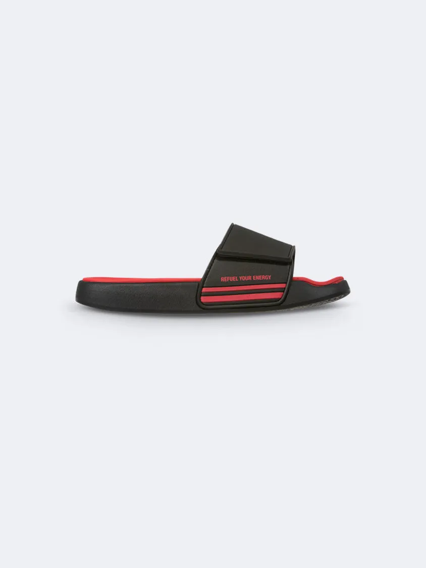 Oil And Gaz Comfy Men Beach Slide Black/Red Essential mens casual shoes for comfort