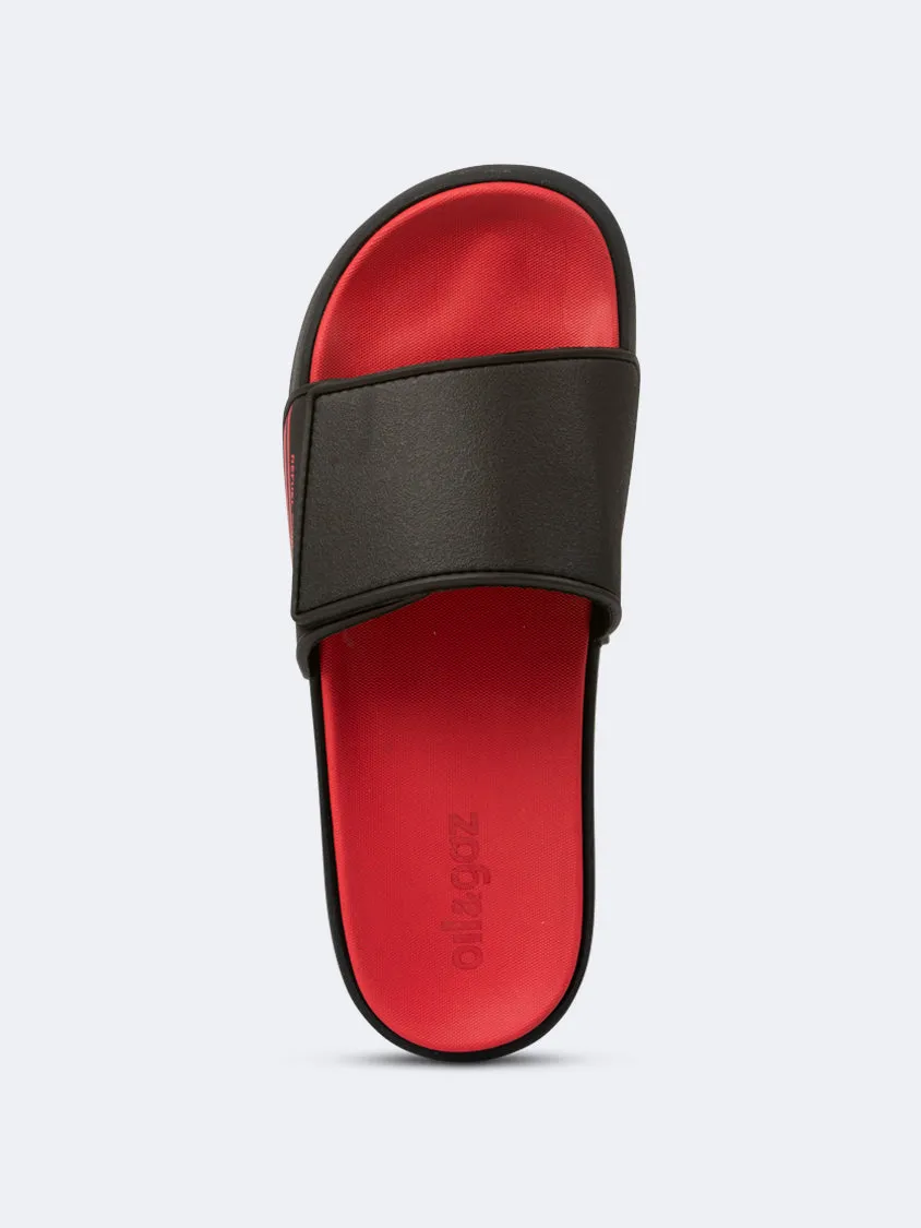 Oil And Gaz Comfy Men Beach Slide Black/Red Mens Urban Style Comfort Shoes