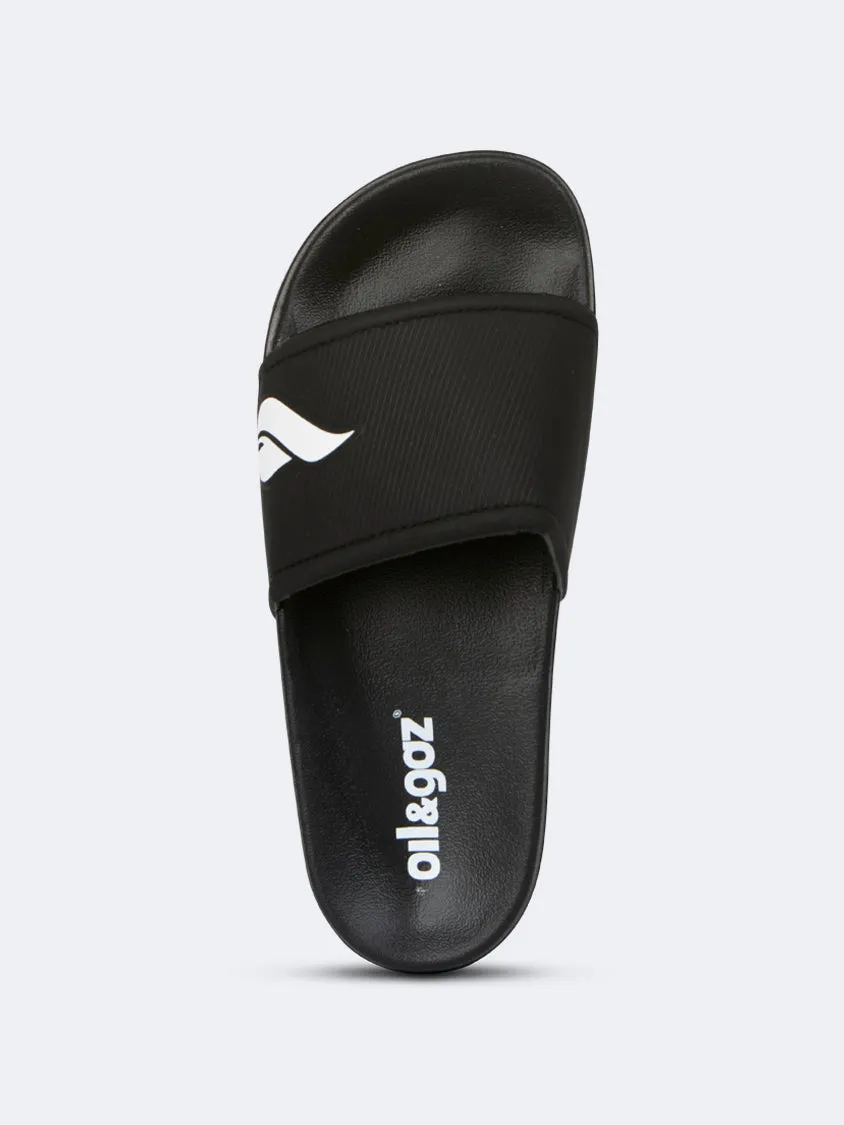 Oil And Gaz Comfy Unisex Beach Slide Black/White Mens Urban Style Comfort Shoes