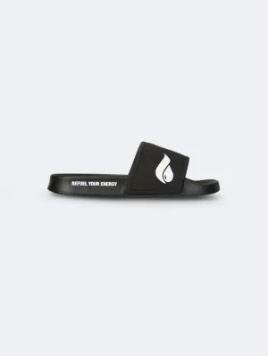 Oil And Gaz Comfy Unisex Beach Slide Black/White Essential mens casual shoes for comfort