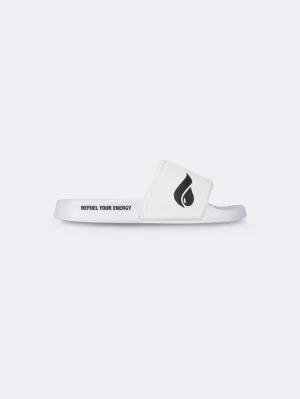 Oil And Gaz Comfy Unisex Beach Slide White/Black Essential mens casual shoes for comfort