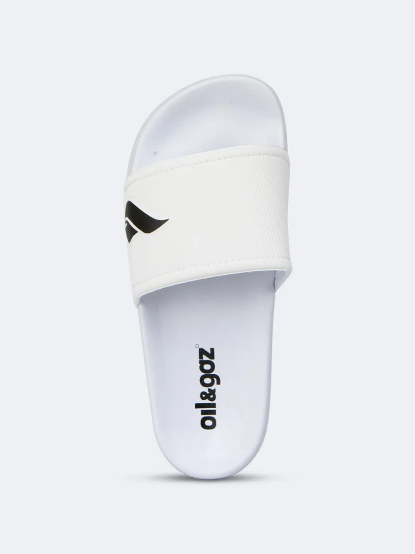 Oil And Gaz Comfy Unisex Beach Slide White/Black Mens Urban Style Comfort Shoes
