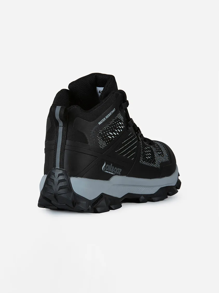 Oil And Gaz High Unisex Hiking Shoes Black Mens Casual Everyday Sneakers